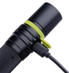Fenix UC30 Rechargeable flashlight. MicroUSB charging port.