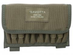 Savotta Rekyyli Cartridge Pouch R10. Ten .338 Lapua Magnum cartridges inside the pouch.