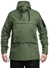 Särmä Windproof Anorak. Model's chest circumference is 117 cm and height 188 cm, wearing size Large.