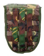 Dutch MOLLE E-tool pouch, surplus. Hinder part has three straps.