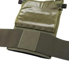 Särmä TST PC18 elastic cummerbund. The fit is adjusted by positioning the hook-and-loop attachments.