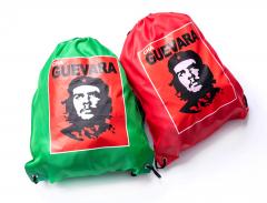 Cha Guevara drawstring bag, surplus. Available in two colours depending on your position between eco-fascism and full-blown communism.