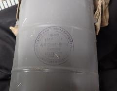 Belgian L.702 gas mask canister, surplus.