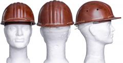 Soviet construction helmet, brown, surplus.