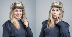 Russian fur hat with Soviet cockade.