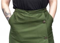 Swedish M59 field skirt, green, surplus. 