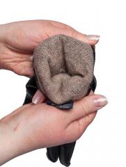 Mutka Women's Sheepskin Gloves. Comfortable and warm knit lining.