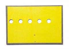 Soviet warning sign, NBC, surplus. Backside. Measurements 30 x 20,5 cm.
