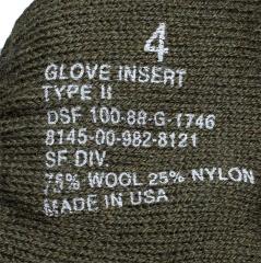 US Wool Glove Inserts, Surplus.