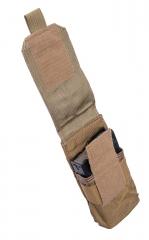 Eagle Industries M4/2 (MP1) Double Magazine Pouch, Coyote Brown, surplus. A single 7.62 NATO magazine also fits snugly.