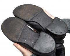 Soviet officer's field boots #10. The soles tell us about hard livin'.