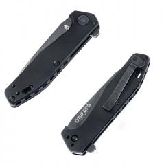 Gerber Fastball Folding Knife, Black. The pocket clip can be installed in three different points.