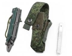 Russian Ratnik 6E6 multitool, Digiflora/green, surplus. Pouch and diamond file included.