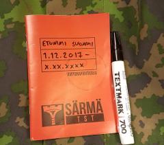 Särmä TST Waterproof Shooting diary.