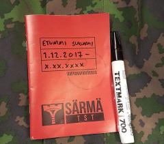 Särmä TST Waterproof Shooting diary. 