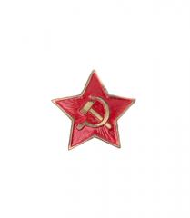 Soviet enlisted mens red star cockade, old model, full colour, surplus. 