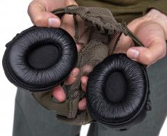 Russian Ratnik GSSh-01 6M2 Active Hearing Protectors, surplus. Comfortable doughnuts around the ears.