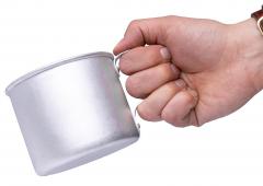 CCCP aluminium cup, surplus. 