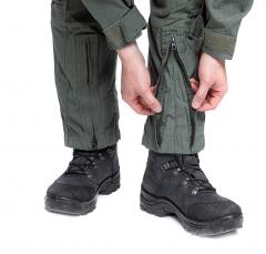 US CWU-27/P Flight Coverall, Sage Green, Surplus. You can ease up the leg cuffs with a zipper.