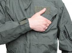US CWU-27/P Flight Coverall, Sage Green, Surplus. Slanted chest pockets for ease of use.