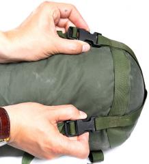 British Jungle Sleeping Bag compression bag, surplus.
