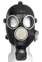 Soviet GP-7 gas mask with carrying bag, black, surplus. 