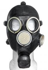 Soviet GP-7 gas mask with carrying bag, black, surplus.