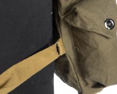 Soviet GP-7 gas mask with carrying bag, black, surplus. It even has a waist strap.