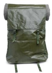 Czech M85 vinyl rucksack, surplus. The lid fastened to the upper buckles.