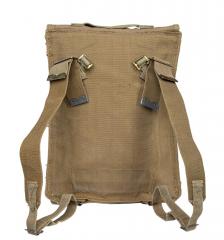 Danish Pattern 37 style pack, green/tan, with shoulder straps, surplus.