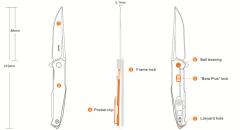 Ruike P108 folding knife.