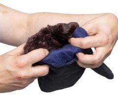 Soviet fur-flannel mittens, surplus. Flannel and fur inside, yummy yum.