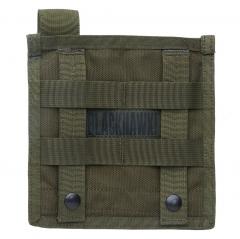 Blackhawk Admin Pouch, green, surplus. Attaches to a 4x4 area of PALS webbing.