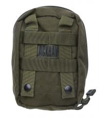 Blackhawk Medical Pouch, green, surplus. Attaches to a 3x4 area of PALS webbing.