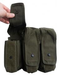 Blackhawk AK/M4 Triple Mag Pouch, green, surplus. Sturdy cup-type flaps.