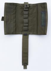 Blackhawk Shotgun 19-Round Vertical Pouch, Green, Surplus, unissued. Opening the second tab reveals the final layer of ammo.