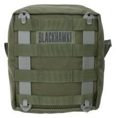 Blackhawk Large Utility Pouch, green, surplus. Attaches to a 4x5 area of PALS webbing with regular MOLLE straps or Speed Clips.