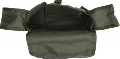 Blackhawk Gas Mask Carrier, green, surplus. Lined with a smooth fabric to protect the content.