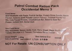 British 12h field ration pack, surplus. 