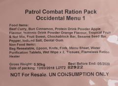 British 12h field ration pack, surplus.
