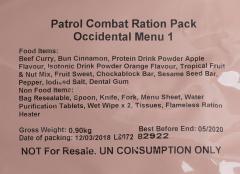 British 12h field ration pack, surplus. 