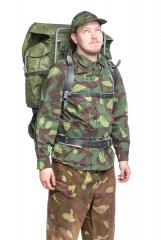 Finnish external frame rucksack, green, surplus. Grade 1. Note the sternum and waist straps, which can't be taken for granted when it comes to army stuff!