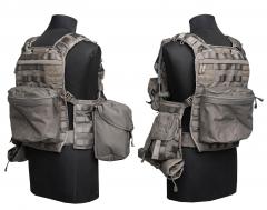 Swedish SVS 12 Combat Vest With Pouches, Green, surplus. 