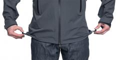 Särmä Hardshell Jacket. Hidden elastic drawstrings at the hem.