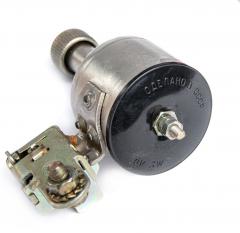 Soviet Bicycle Lighting Set with Bottle Dynamo, Surplus. Connect the wires to the output at the bottom center of the dynamo.