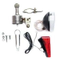 Soviet Bicycle Lighting Set with Bottle Dynamo, Surplus.