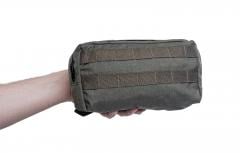 Paraclete Horizontal General Purpose Pouch, Medium, Smoke Green, surplus. Medium size, holds four beer cans.