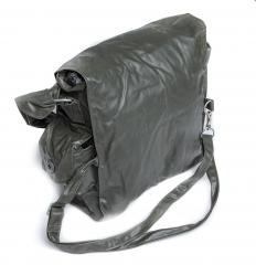 NVA gas mask bag, rubberized, surplus.