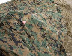 USMC Tarp, MARPAT/Coyote, Surplus. These might well have holes and tears! These can be quite easily repaired.
