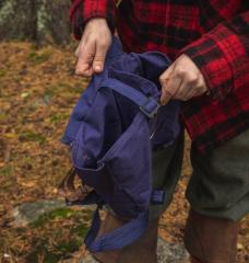 Romanian breadbag, blue, surplus.